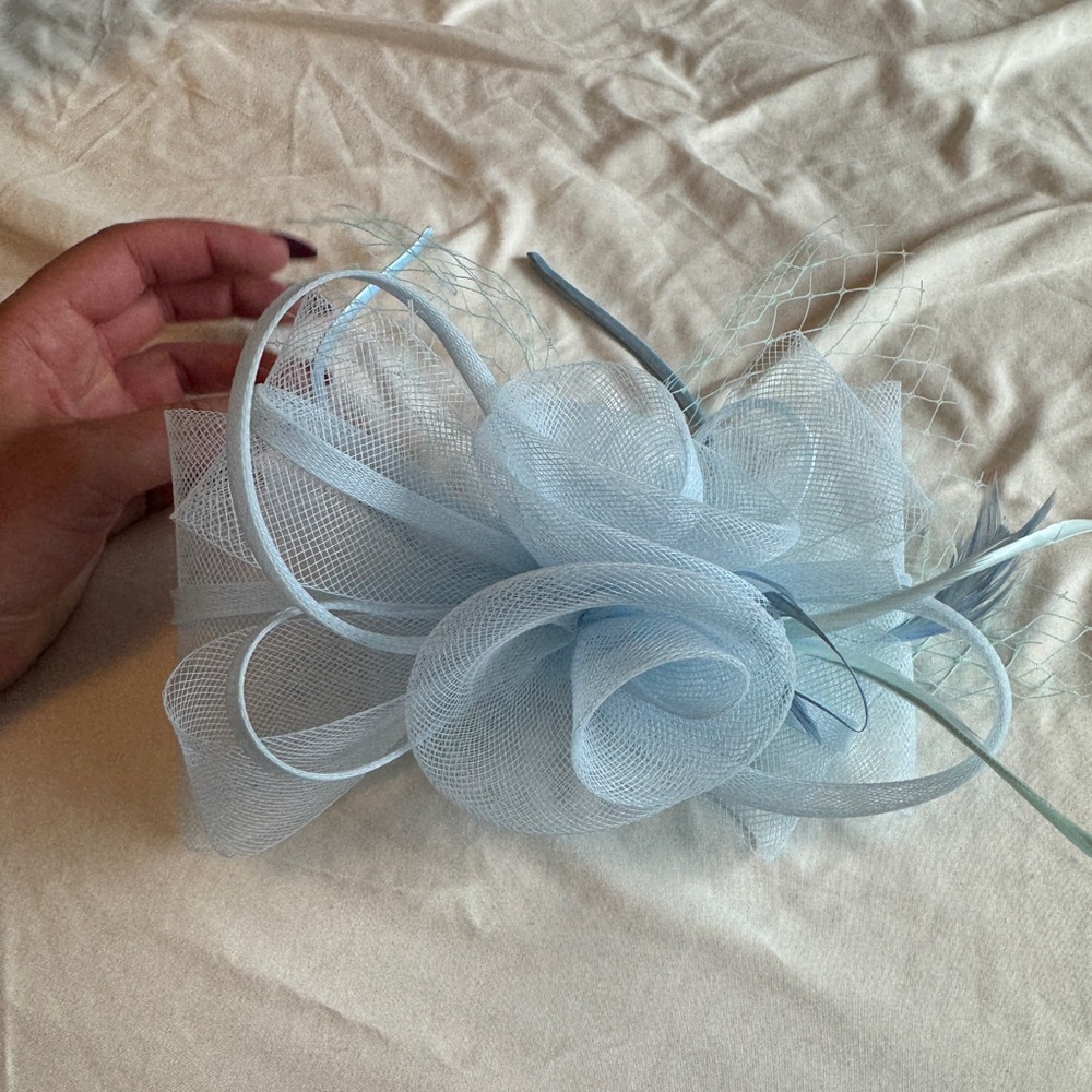 Light Blue Fascinator Headband